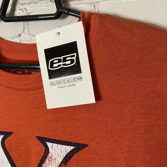 e5 Collegiate Collection Virginia Cavaliers Logo TShirt Mens L Orange Soft NWT - Picture 3 of 5